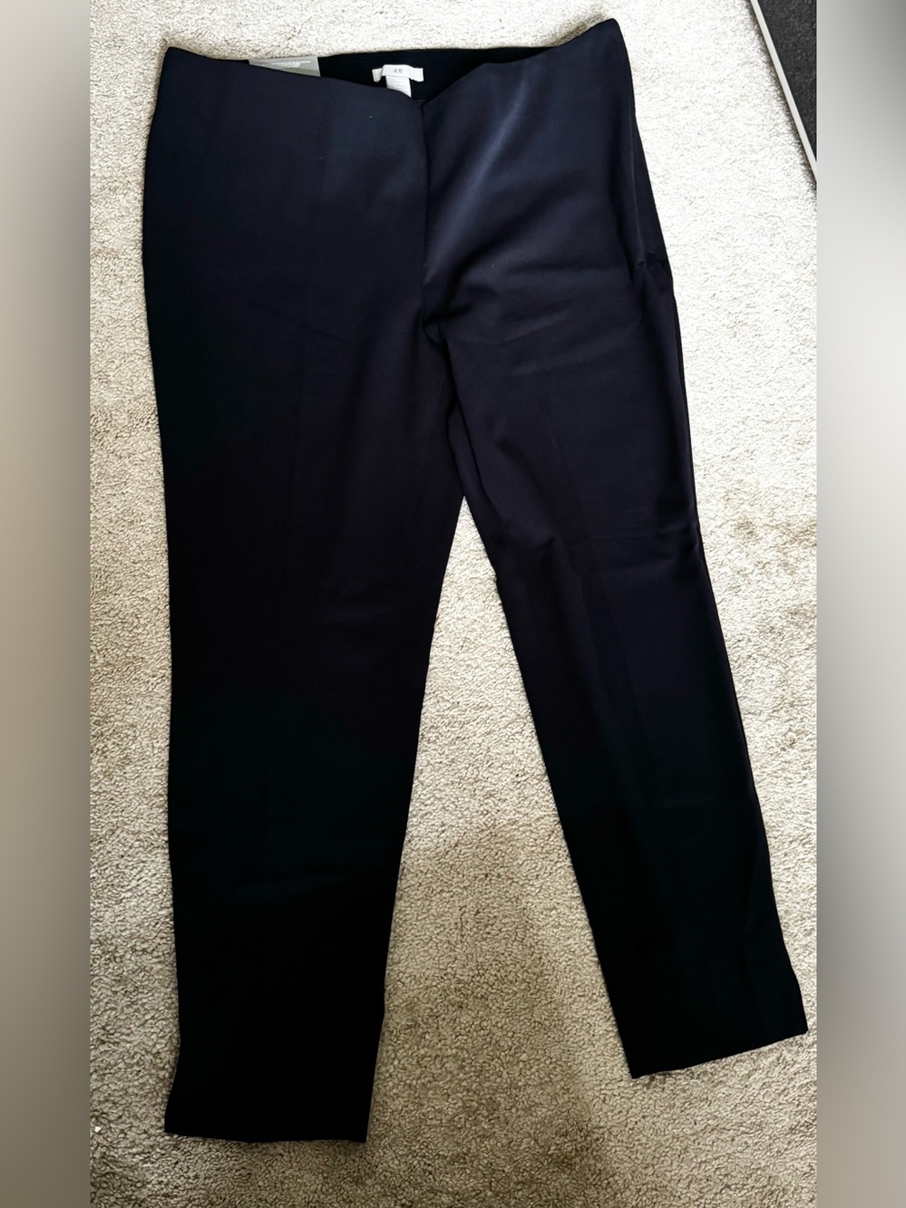H&M Navy Women’s Straight-Leg Trousers